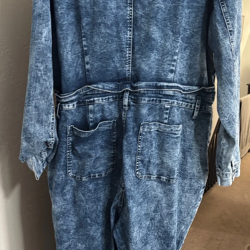 Fashion Nova Blue Denim Jumpsuit - Picture 4 of 4
